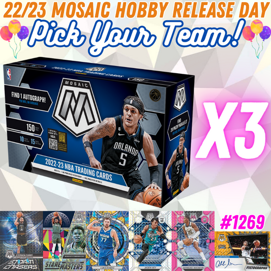 Break 1269 - NBA 22/23 Mosaic 3 Box - Pick Your Team!