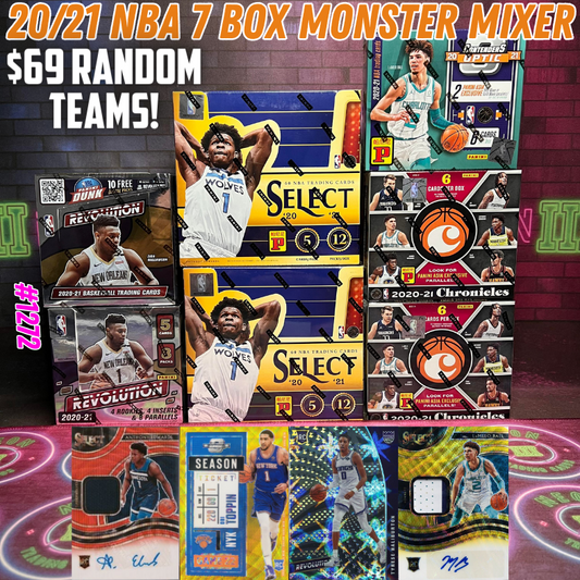 Break 1272 - 20/21 NBA 7 Box Monster Mixer - $69 Random Teams!