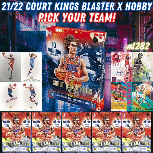 Break 1282 - NBA 21/22 Court Kings Blaster x Hobby 6 Box - Pick Your Team!