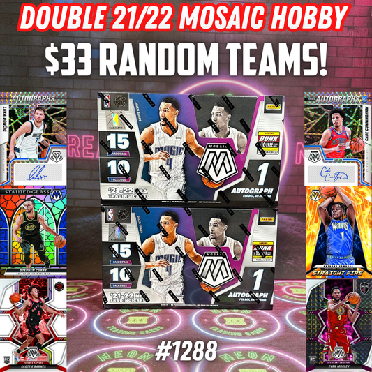 Break 1288 - NBA 21/22 Double Mosaic Hobby - $33 Random Teams!