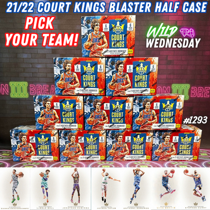 Break 1293 - NBA 21/22 Court Kings Blaster HALF CASE - Pick Your Team!