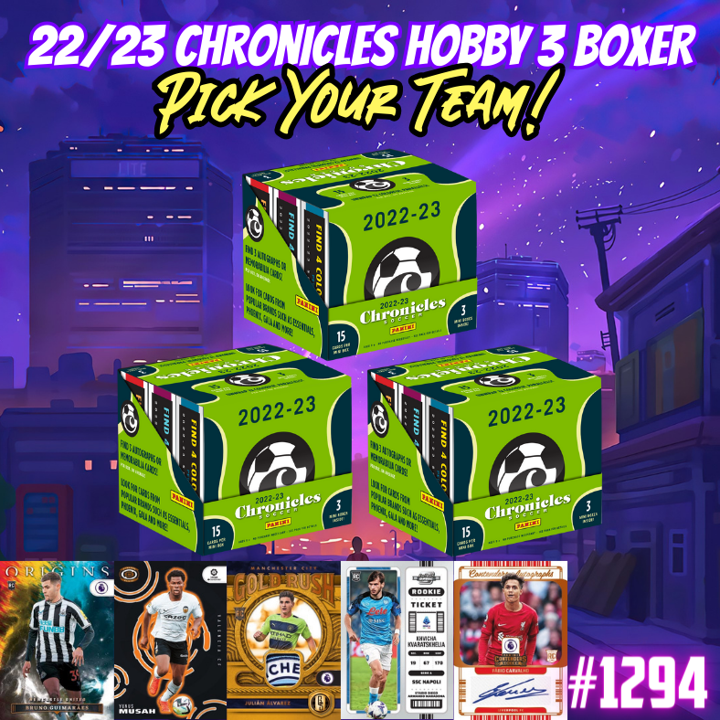 Break 1294 - 22/23 Chronicles Hobby 3 Box - Pick Your Team!