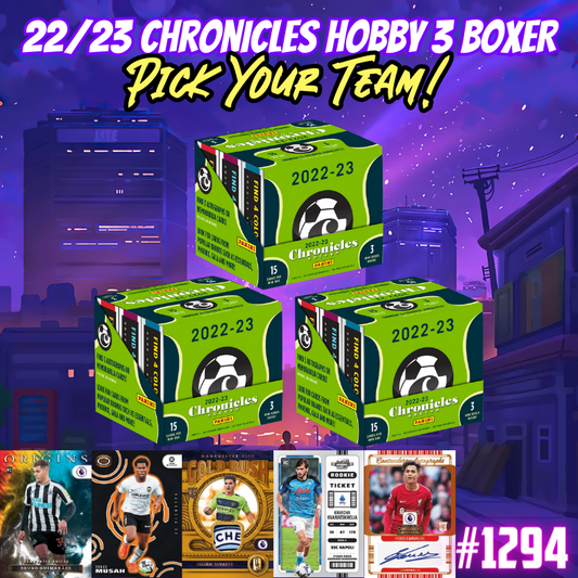 Break 1294 - 22/23 Chronicles Hobby 3 Box - Pick Your Team!