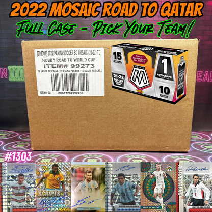 Break 1303 - 2022 Mosaic Road to Qatar FULL CASE - Pick Your Team!