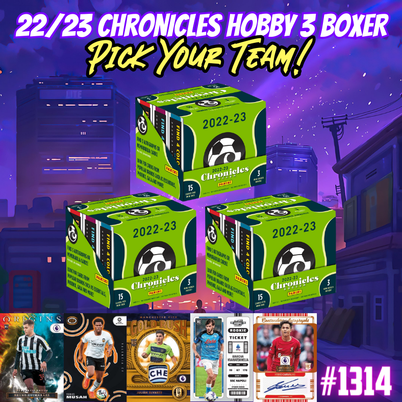 Break 1314 - 22/23 Chronicles Hobby 3 Box - Pick Your Team!