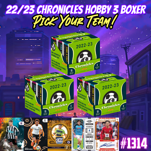 Break 1314 - 22/23 Chronicles Hobby 3 Box - Pick Your Team!