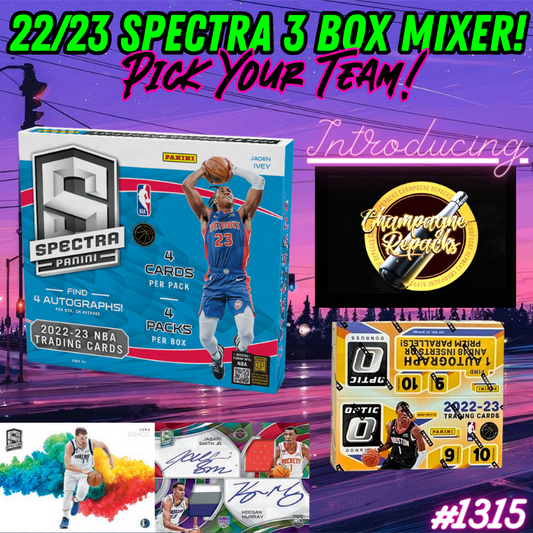 Break 1315 - NBA - 22/23 Spectra Hobby ft Champagne Repack Series 1 - 3 Box - Pick Your Team!