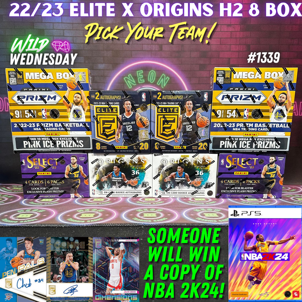 Break 1339 - NBA 22/33 Elite Hobby x Origins H2 8 Box - Pick Your Team!