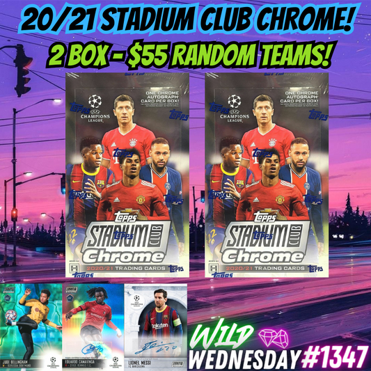 Break 1347 - 20/21 Stadium Club Hobby 2 Box - Random Teams - $55 a spot!