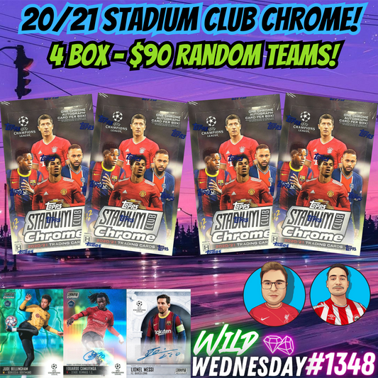 Break 1348 - 20/21 UCL Stadium Club Hobby 4 Box - $90 Random Teams!