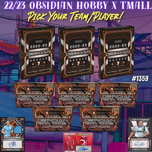 Break 1359 - 22/23 Obsidian Soccer Hobby x Tmall 8 Box - Pick Your Team/Player!