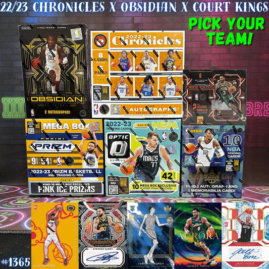 Break 1365 - NBA 22/23 Sunny Saturday Chronicles x Obsidian 6 Box Mixer - Pick Your Team!