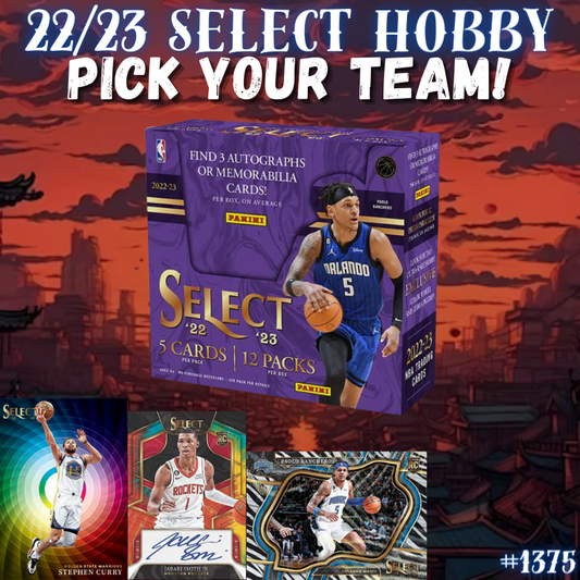 Break 1375 - NBA 22/23 Select Hobby - Pick Your Team!