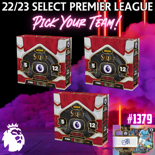 Break 1379 - 22/23 EPL Select Hobby 3 Box - Pick Your Team/Player!