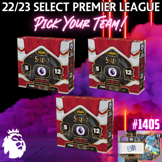 Break 1405 - 22/23 EPL Select Hobby 3 Box - Pick Your Team/Player!