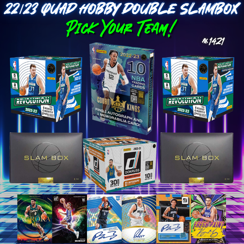 Break 1421 - NBA 22/23 Quad Hobby x Double Slam Box - Pick Your Team!