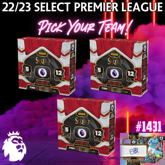 Break 1431 - 22/23 EPL Select Hobby 3 Box - Pick Your Team/Player!