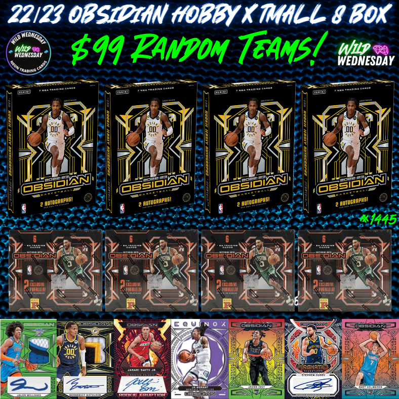 Break 1445 - NBA 22/23 Obsidian Hobby x Asia 8 Box - $99 Random Teams!