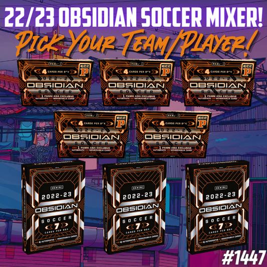 Break 1447 - 22/23 Obsidian Soccer Hobby x Tmall 8 Box Mixer - Pick Your Team x Player!