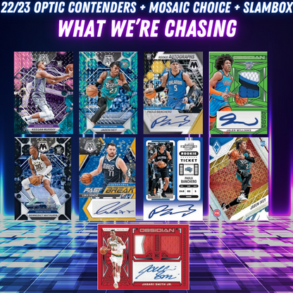 Break 1466 - NBA 22/23 Optic Contenders x SlamBox x Mosaic 9 Box Monster - Pick Your Team!