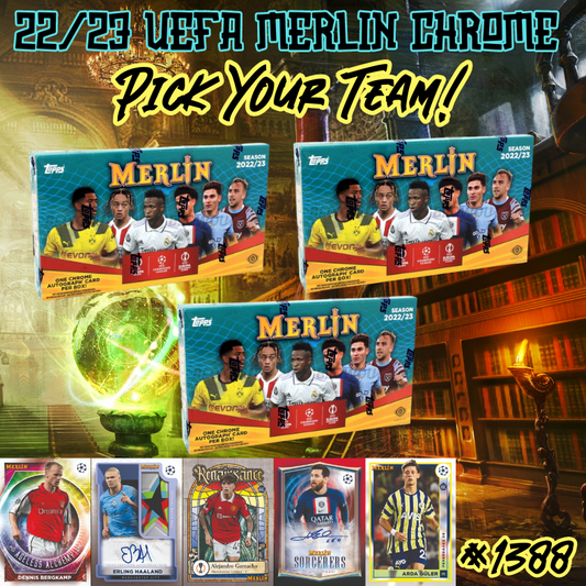 Break 1488 - 22/23 Topps UEFA Merlin Hobby 3 Box Pick Your Player / Team