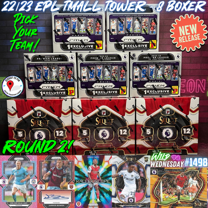 Break 1498 - 22/23 Premier League Tmall Tower - Prizm x Select - 8 Box Pick Your Player / Team ROUND 2!