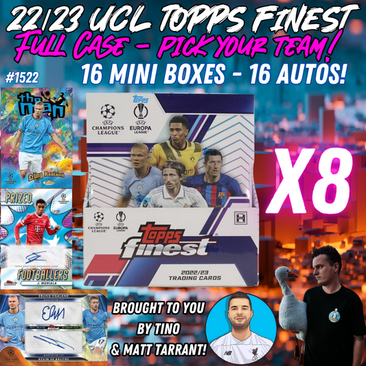 Break 1522 - 22/23 Topps Finest UEFA Hobby - FULL CASE - Pick Your Player / Team!