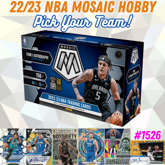 Break 1526 - NBA 22/23 Mosaic Hobby Single Box - Pick Your Team!