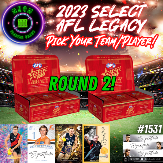 Break 1531 - AFL - 2023 Select Legacy - 2 Box - Pick Your Team ROUND 2