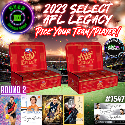 Break 1547 - AFL - 2023 Select Legacy - 2 Box - Pick Your Team ROUND 2!