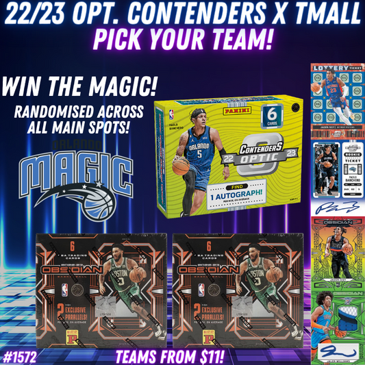 Break 1572 - NBA 22/23 Optic Contenders x Obsidian Asia 3 Box - Pick Your Team!