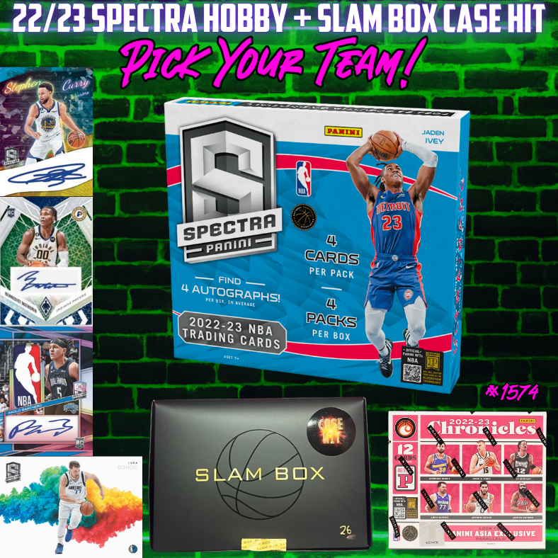 Break 1574 - NBA 22/23 Spectra x Slam Box CASE Hit 3 Box - Pick Your Team!