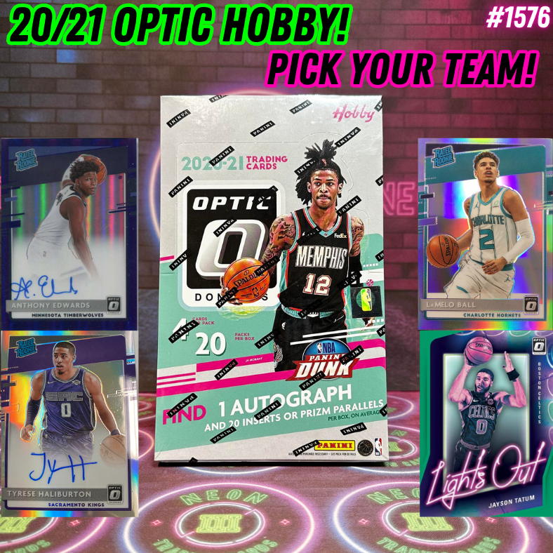 Break 1576 - NBA 20/21 Optic Hobby - Pick Your Team!