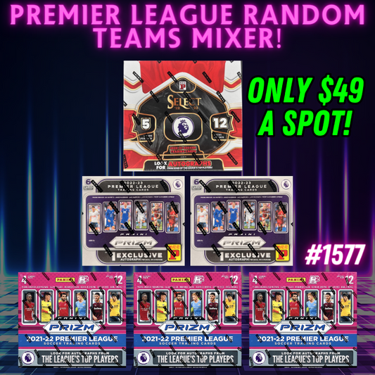 Break 1577 - Dual Year Premier League 6 Box Random Teams - $49 a spot!