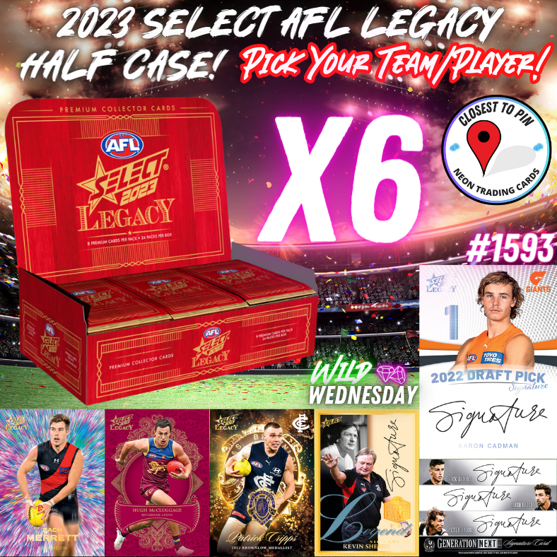 Break 1593 - 2023 Select AFL Legacy - HALF CASE - Pick Your Team