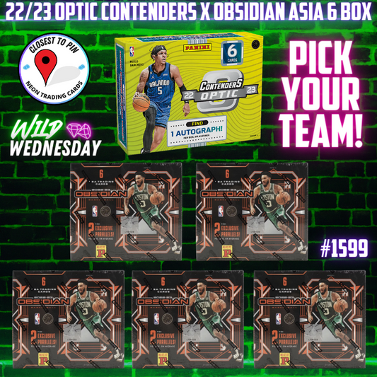 Break 1599 - NBA 22/23 Optic Contenders x Obsidian Asia 6 Box - Pick Your Team!