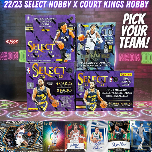 Break 1603 - NBA 22/23 Select Hobby x Court Kings Hobby 4 Box - Pick Your Team!