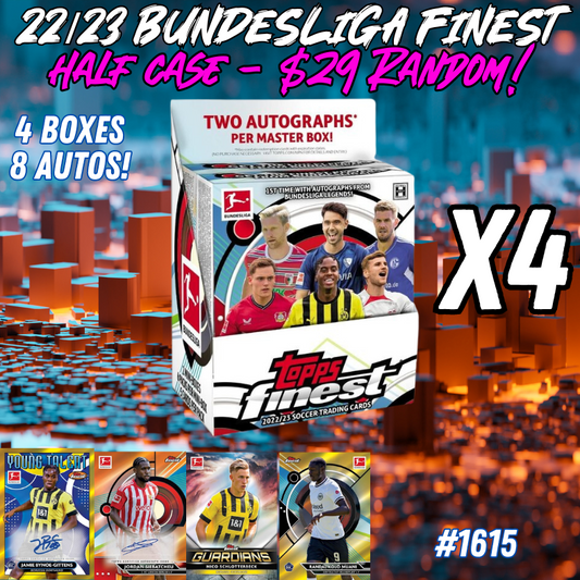 Break 1615 - VIP 22/23 Bundesliga Finest Hobby Half Case - Random Teams - $29 a spot!