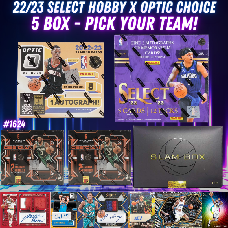 Break 1624 - NBA 22/23 Select Hobby x Optic Choice 5 Box - Pick Your Team!