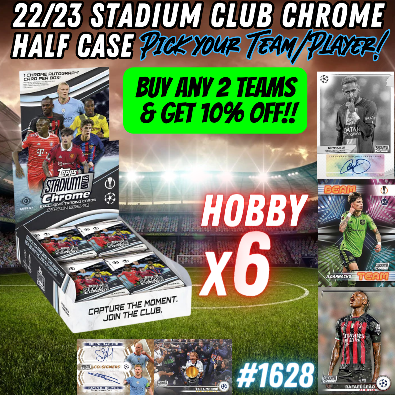 Break 1638 - 22/23 UCL Stadium Club Hobby HALF CASE - Pick Your Team/Player!