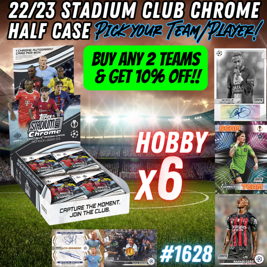 Break 1638 - 22/23 UCL Stadium Club Hobby HALF CASE - Pick Your Team/Player!