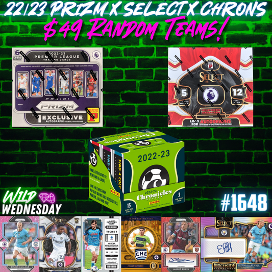 Break 1648 - 22/23 Prizm x Select x Chronicles - Random Teams - $49 a spot!