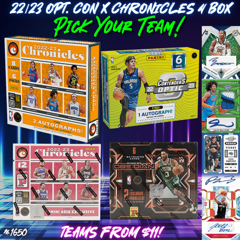 Break 1650 - NBA 22/23 Opt. Contenders x Chronicles 4 Box - Pick Your Team!