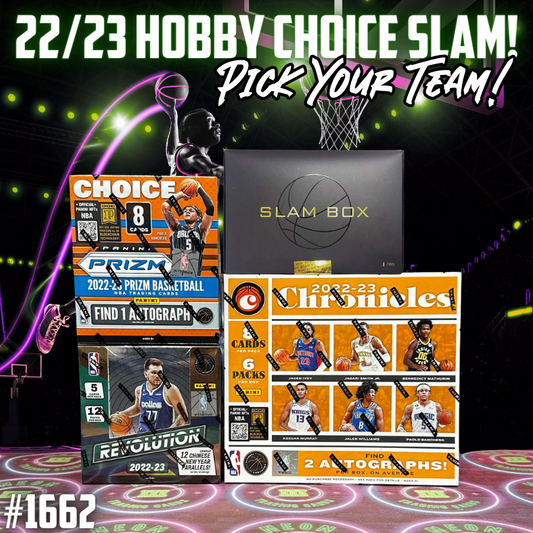 Break 1662 - NBA - 22/23 Prizm Choice 4 Box Mixer ft Chronicles, Revo & SLAMbox - Pick Your Team