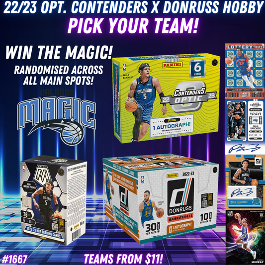 Break 1667 - NBA 22/23 Optic Contenders x Donruss Hobby 3 Box - WIN MAGIC PYT!