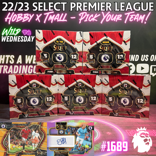 Break 1689 - 22/23 EPL Select Hobby x Tmall 5 Box Mixer - Pick Your Player / Team!