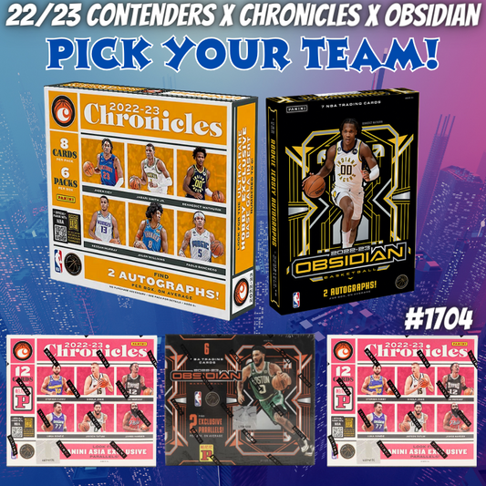 Break 1704 - NBA 22/23 Chronicles x Obsidian Hobby 5 Box - Pick Your Team!