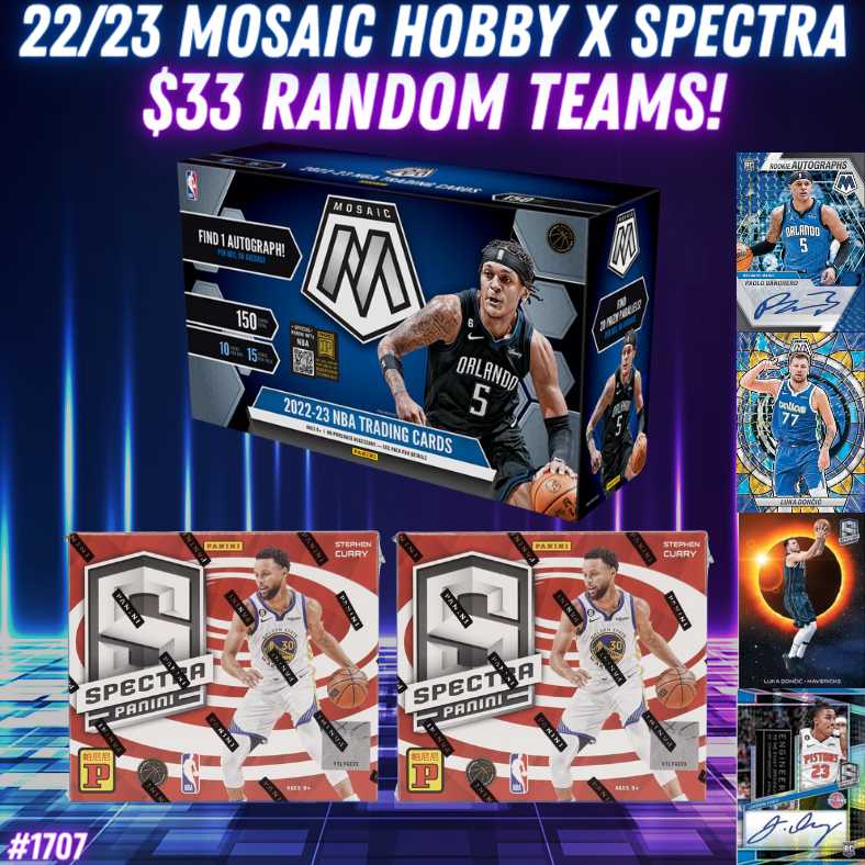 Break 1707 - NBA 22/23 Mosaic Hobby x Spectra Asia 3 Box - $33 Random Teams!