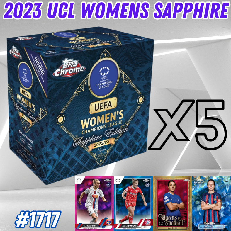 Break 1717 - 22/23 Women's UEFA Champions League Chrome SAPPHIRE - 5 Box - Pick Your Team