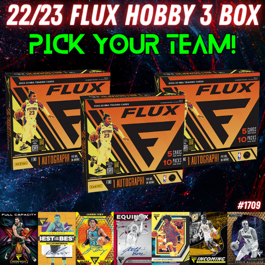 Break 1718 - NBA 22/23 Flux Hobby - 3 Box - Pick Your Team!